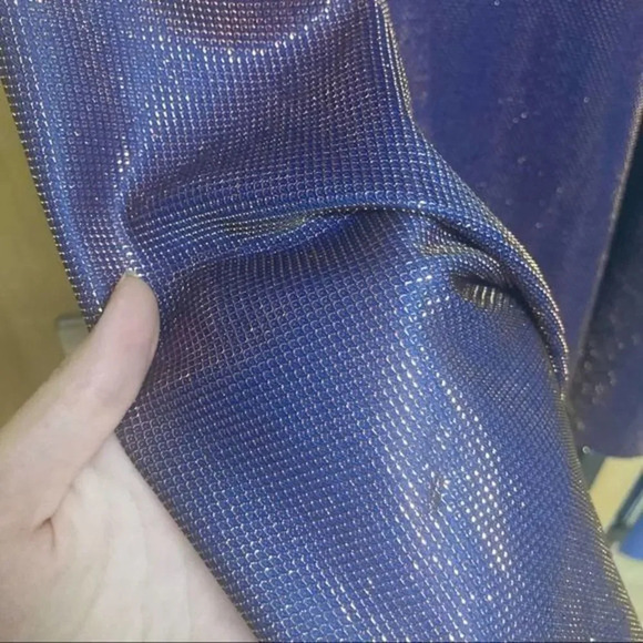 URBAN OUTFITTERS Blue Gold Shifting Mini Dress Medium NWT - Picture 2 of 10